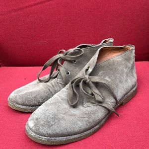Gray Suede Lucky Brand Ankle Boots Size 8.5 cheap